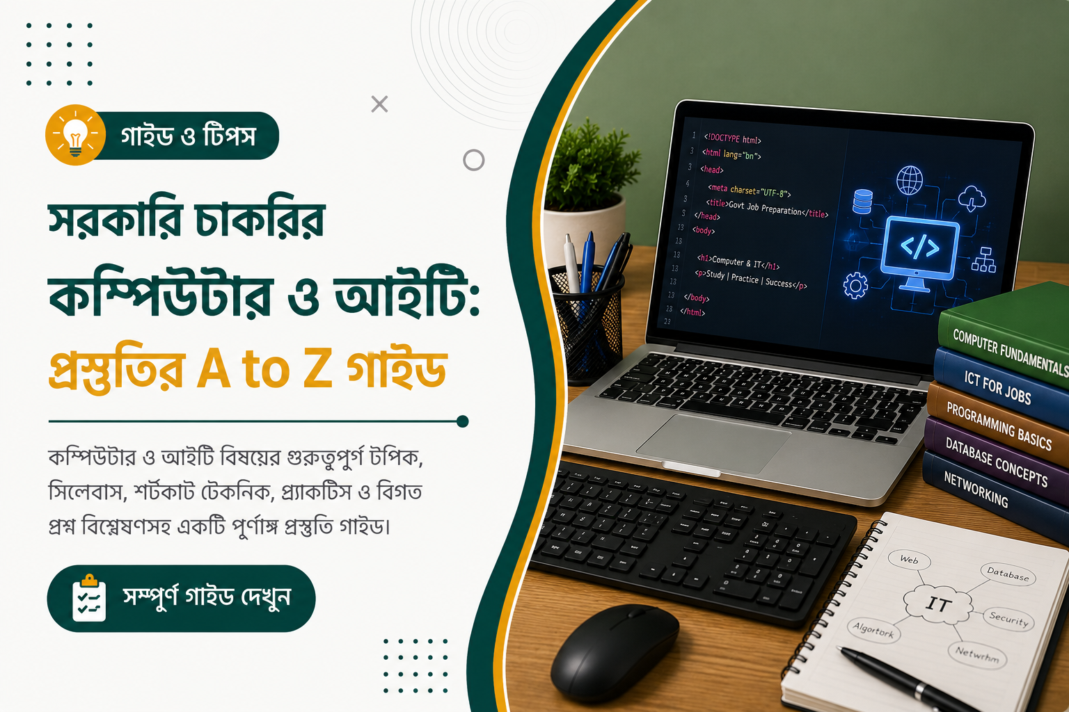 সরকারি চাকরির কম্পিউটার ও আইটি: প্রস্তুতির A to Z গাইড